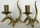 Rare Art Deco Hagenauer Candle Holders Lizard / Dragon Sculptures Fab Art Deco photo 1