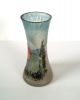 Antique French Art Deco Hand Blown Glass Small Spill Vase Enamelled Scene Art Deco photo 1
