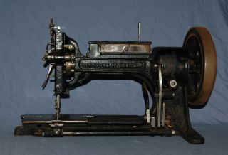 Antique 1870s Pearson & Co.  Leeds A1 Leather Sewing Machine photo