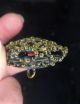 2 Piece Large Brass Golden Age Filigree Pierced Hollow Button - Buttons photo 6