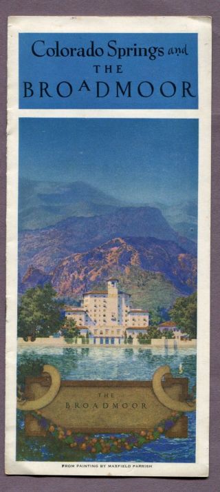 Rare 1920s Colorado Springs Co The Broadmoor Brochure By Maxfield Parrish photo