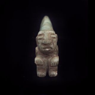 Mayan Stone Ritual Celt - Shaman Figure - Antique Pre Columbian Statue - Olmec Aztec photo
