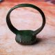 Ancient Bronze Ring With A Stone Viking photo 2