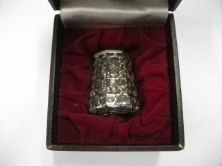 A Toothpick Case Of The Silver Winding.  Japanese Antique. photo