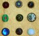 Antique Victorian Foil Glass Waistcoat Buttons Buttons photo 2