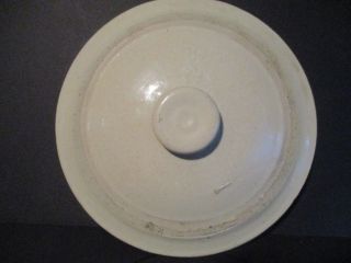 Antique Large Stoneware Round Dome Crock Knob Lid,  9 3/4 