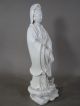 Old Chinese Dehua Blanc De Chine Statue Of Guanyin Kwan-yin photo 1