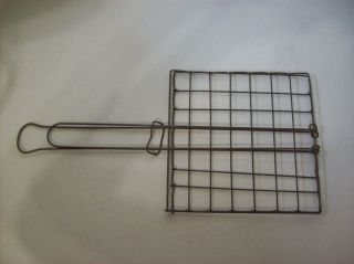 Vintage Primitive Wire Fireplace Grilling Basket/tool Camping Scouts photo