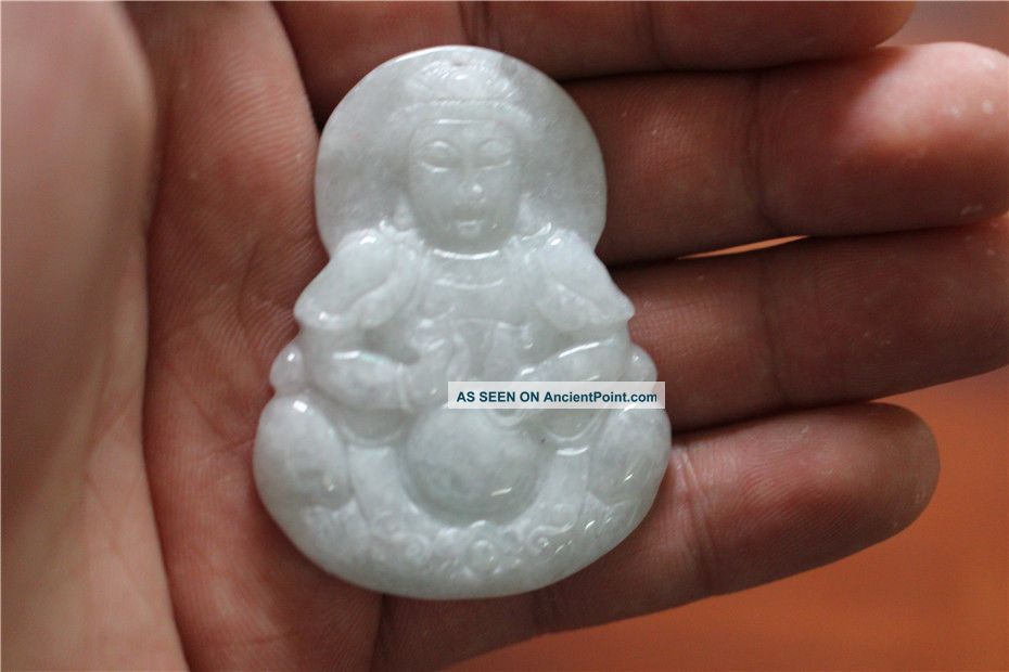 100 Certified Boutique Jade Jadeite Pendant - Guanyin A004 Necklaces & Pendants photo