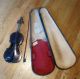Antique Violin 3/4,  Roth - Glasser Bow,  & Gsb Wooden Coffin Case String photo 8