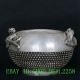Tibet Silver Copper Hand - Carved Dragon Incense Burner W Daqing Mark Csy698 Incense Burners photo 6