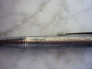 Vintage The Mascot Sterling Silver Pencil 14 photo