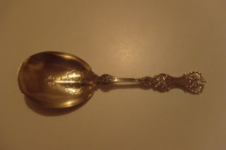 Whiting Sterling Silver Large Spoon Pompadour Pattern Antique Early Hallmark1898 photo