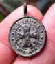 St Benedict Cross Bronze Medal Antique Exorcism Protection Against Evil Pendant Viking photo 1