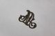Antique Solid Silver Letter Monogram ' M ' From Writing Desk Box. Other Antique Sterling Silver photo 1
