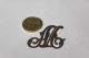 Antique Solid Silver Letter Monogram ' M ' From Writing Desk Box. Other Antique Sterling Silver photo 2