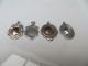 X 4 Sterling Silver Watch Chain Fobs. Pocket Watches/Chains/Fobs photo 1