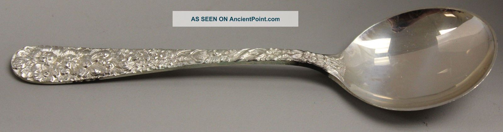 Stieff Rose Sterling Silver Round Bowl Soup Spoon - 6 1/8 
