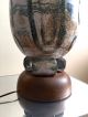 X Large Mid Century Modern Glazed Ceramic Pottery Wood Table Lamp Bitossi Londi Lamps photo 4