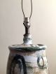 X Large Mid Century Modern Glazed Ceramic Pottery Wood Table Lamp Bitossi Londi Lamps photo 6