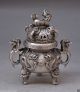 Collectible Decorated Old Handwork Tibet Silver Carved Long Incense Burners Tibet photo 1