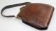 Antique 1915 Nocona Bags Arts & Crafts Era Tooled Leather Bag Purse Victorian photo 9