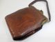 Antique 1915 Nocona Bags Arts & Crafts Era Tooled Leather Bag Purse Victorian photo 8