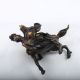 Chinese Bronze Gilt Copper Handwork Guangong Horse Riding Statue Csy530 Other Antique Chinese Statues photo 5