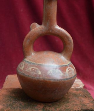 Interesting And Rare Pre Columbian Vessel,  Peru Inca Culture photo