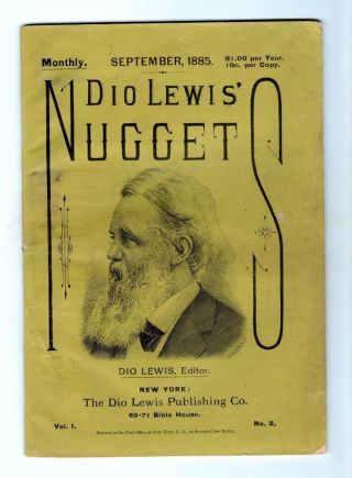1885 Dio Lewis ' Nuggets - Medical & Quack News & Opinion For Laypersons Great Ads photo