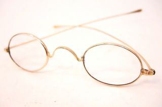 Antique 14k Solid Gold Eye Glasses Spectacles Reading Glasses Womens Childs photo