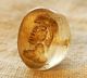 Old Roman Intaglio Carving Crystal Stone Stamp Bead Antique Glass 1 Roman photo 1