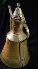 Antique Islamic Copper Coffee Pot,  Dallah.  Dovetailed Brass Seams,  Hammered Islamic photo 3