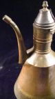 Antique Islamic Copper Coffee Pot,  Dallah.  Dovetailed Brass Seams,  Hammered Islamic photo 6