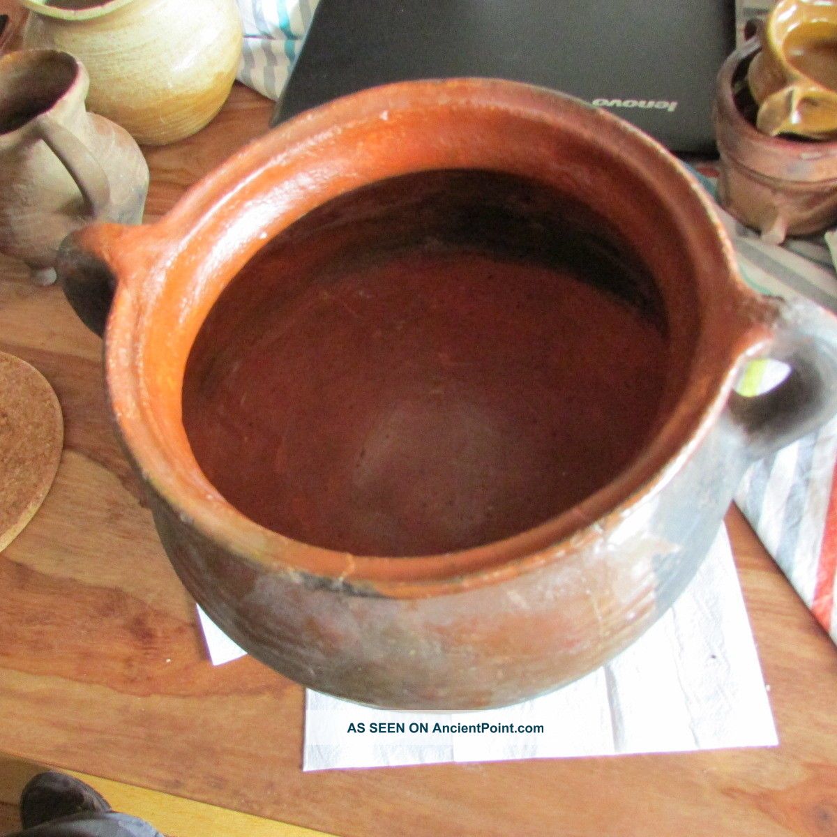 Large 17th Century Cooking Pot Glazed Earthenware Other Antiquities photo