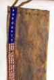 Antique Native American Sioux Beaded Leather Pipe Bag Flag Design Native American photo 1