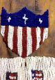 Antique Native American Sioux Beaded Leather Pipe Bag Flag Design Native American photo 4
