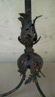 Unusual Ornate Victorian 2 - Arm Japanned Gas Ceiling Light Fixture Chandeliers, Fixtures, Sconces photo 2