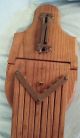 Antique 9 Arm Oak Wooden Clothes Drying Rack - Wall Mounted Other Antique Home & Hearth photo 5
