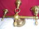 Antique 19th Century Brass Wall Sconce Old Courthouse Orleans Converted Chandeliers, Fixtures, Sconces photo 2
