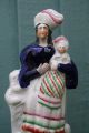 Mid 19thc Staffordshire Female Figurine & Child In Tartan Blanket C1860s Figurines photo 1