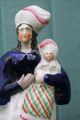 Mid 19thc Staffordshire Female Figurine & Child In Tartan Blanket C1860s Figurines photo 2
