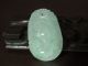 Icy Green White Natural A Jade Jadeite Hand - Carved Ruyi Cloud Pendant 6122100 Necklaces & Pendants photo 3