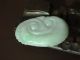 Icy Green White Natural A Jade Jadeite Hand - Carved Ruyi Cloud Pendant 6122100 Necklaces & Pendants photo 4