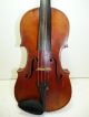 Antique/vintage Full Size 4/4 Scale Strad Conservatory Violin W/ Old Bow & Case String photo 2