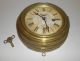 Antique 8 Day Waterbury Nautical Ship Clock Lever Wood Back 1860s Date Clocks photo 2