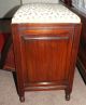 Edwardian Mahogany Piano Stool Carved Front Padded Seat Music Compartment 1800-1899 photo 1