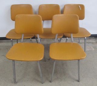 5 Vintage Mid Century Modern Interroyal Chair Metal Base Chairs Vintage Chairs photo