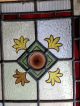 1800 ' S Stained Glass Window.  Painted Bird & Scrolls.  22.  5 