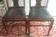 2 Vintage Antique Early Oak T - Back Dining Chairs - All 1900-1950 photo 1